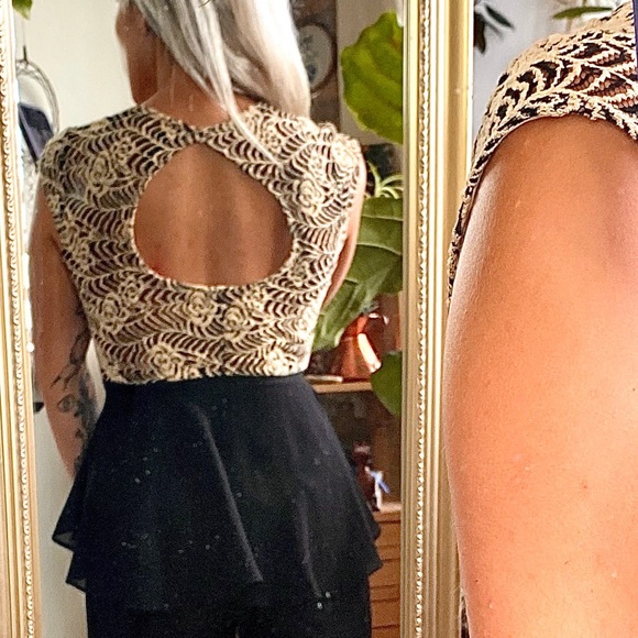 *NWOT* Fancy Knit Babydoll Blouse - Picture 2 of 8